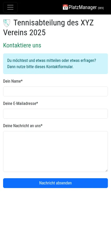 Kontaktformular - hell