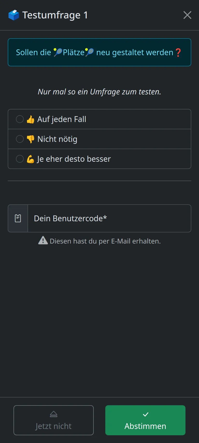 Umfragen - Dark